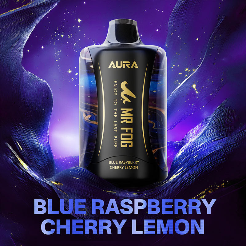 MR FOG AURA - Blue Raspberry Cherry Lemon | Disposable Vape | Edmonton Vape Shop + Delivery Vapecrave MR FOG AURA - Blue Raspberry Cherry Lemon | Disposable Vape | Edmonton Vape Shop + Delivery Vapecrave