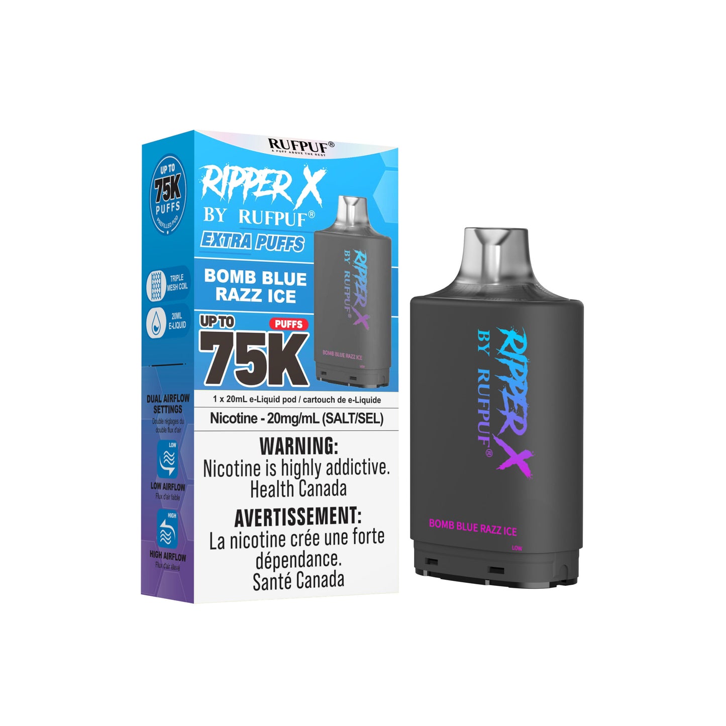 Ripper X 75K - Bomb Blue Razz Ice (AB)