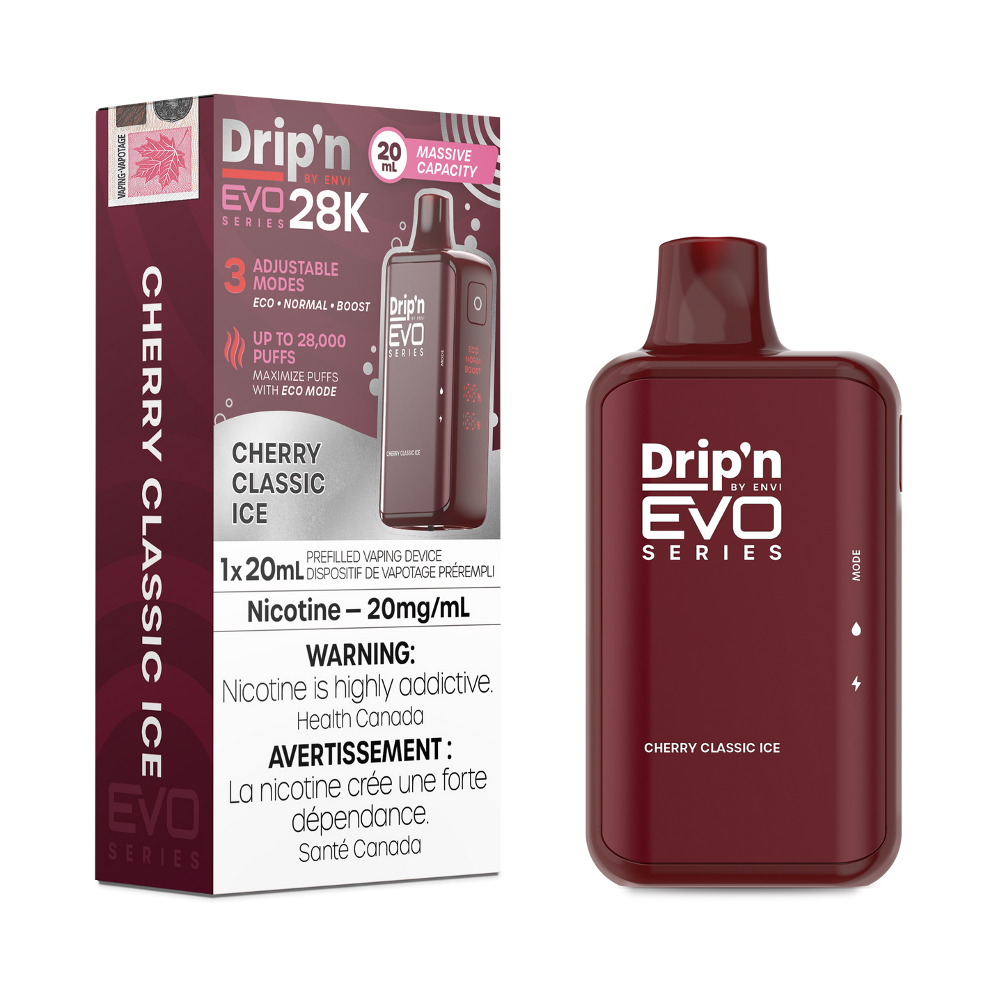 Drip'n by Envi Evo Series 28k Disposable - Cherry Classic Ice (AB)