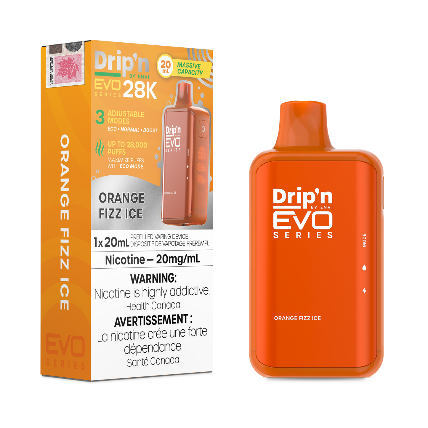 Drip'n by Envi Evo Series 28k Disposable - Orange Fizz Ice (AB)