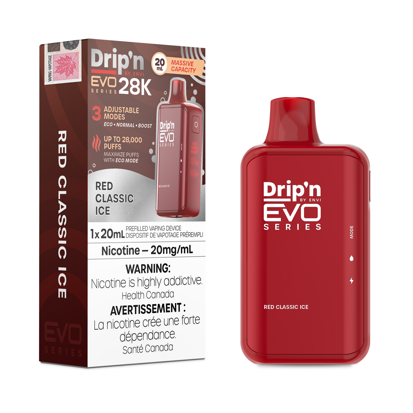Drip'n by Envi Evo Series 28k Disposable - Red Classic Ice (AB)