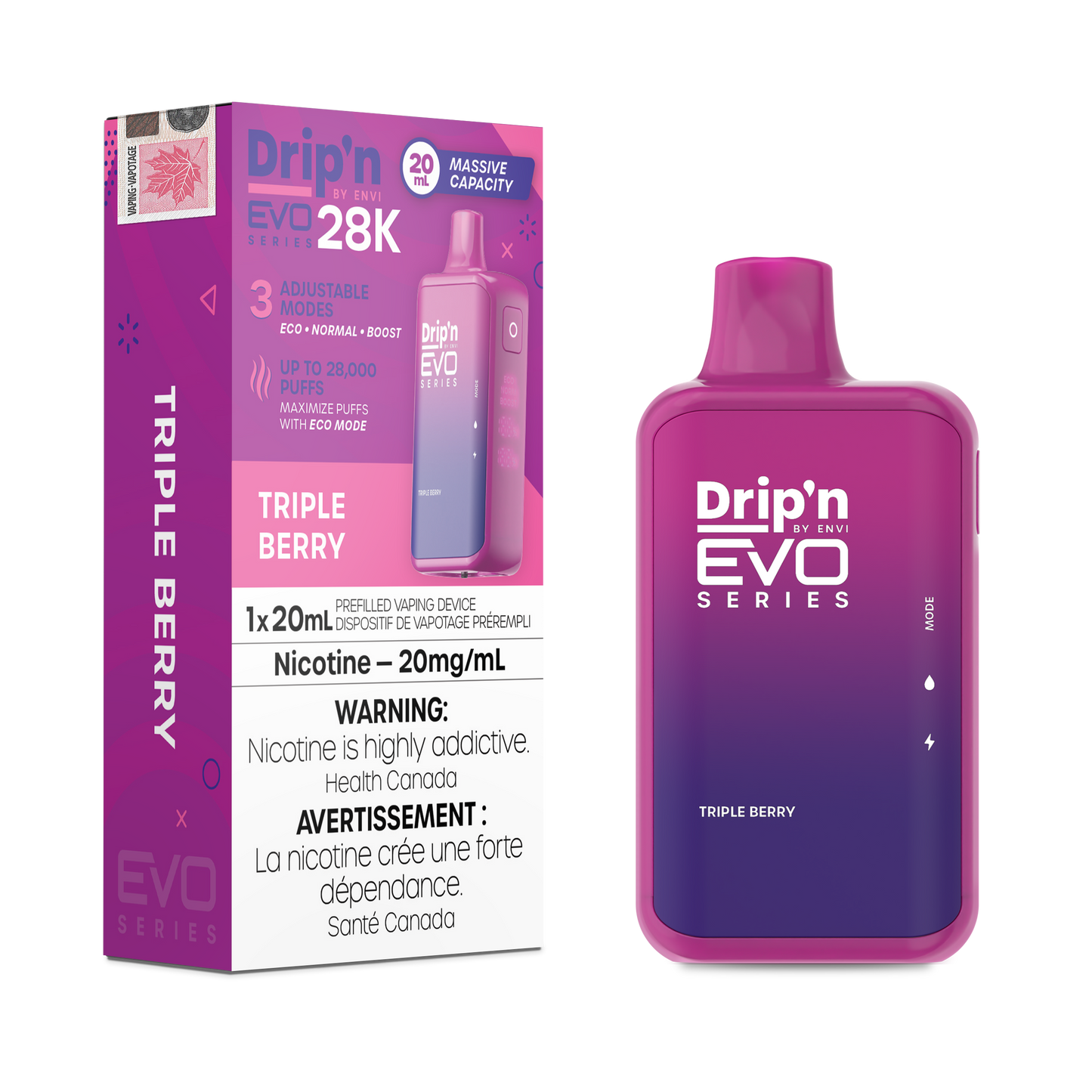 Drip'n by Envi Evo Series 28k Disposable - Triple Berry (AB)