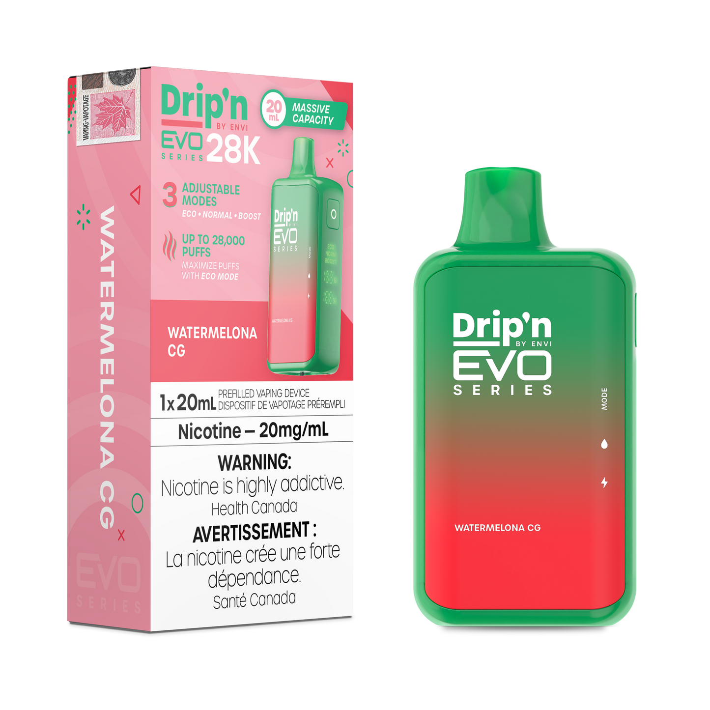 Drip'n by Envi Evo Series 28k Disposable - Watermelona CG (AB)