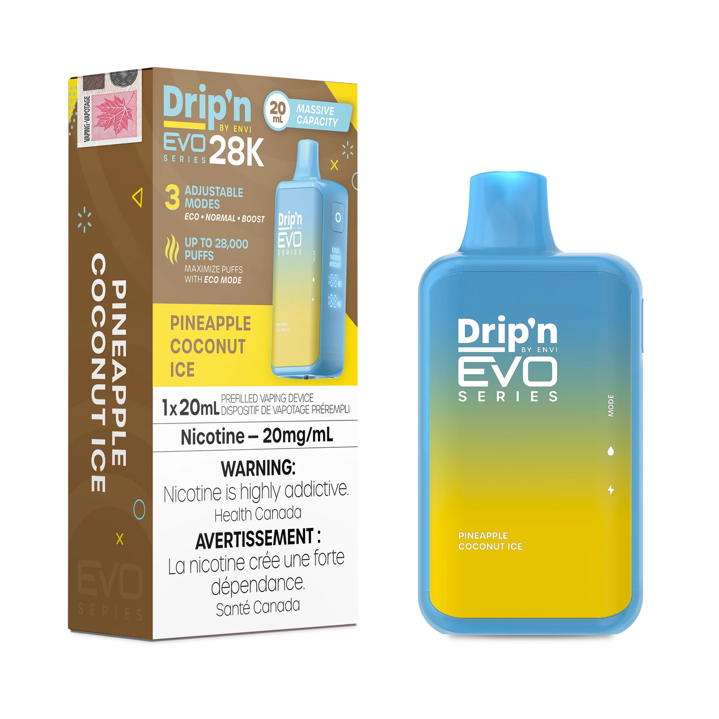 Drip'n by Envi Evo Series 28k Disposable - Pineapple Coconut Ice (AB)