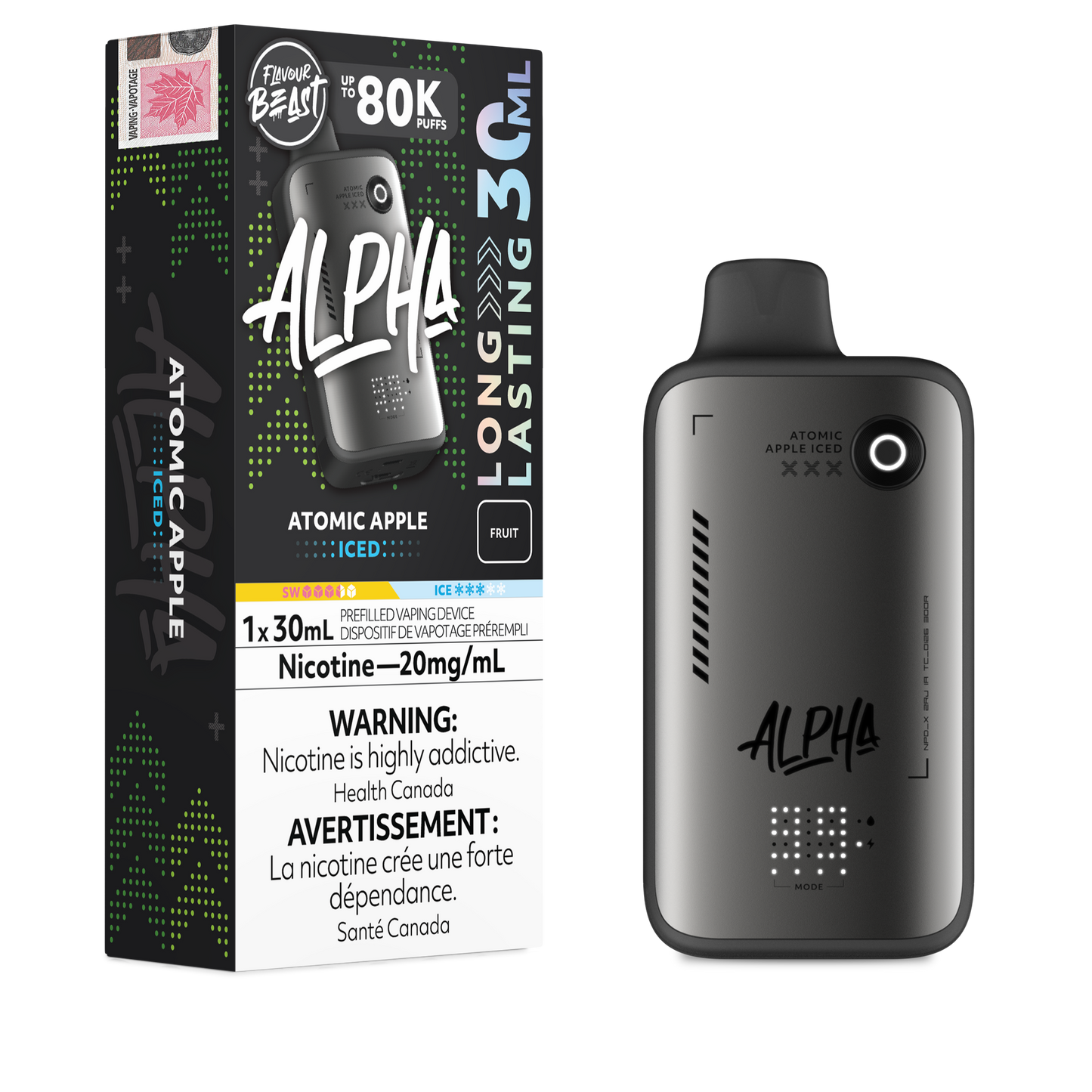 Flavour Beast Alpha Disposable - Atomic Apple Iced