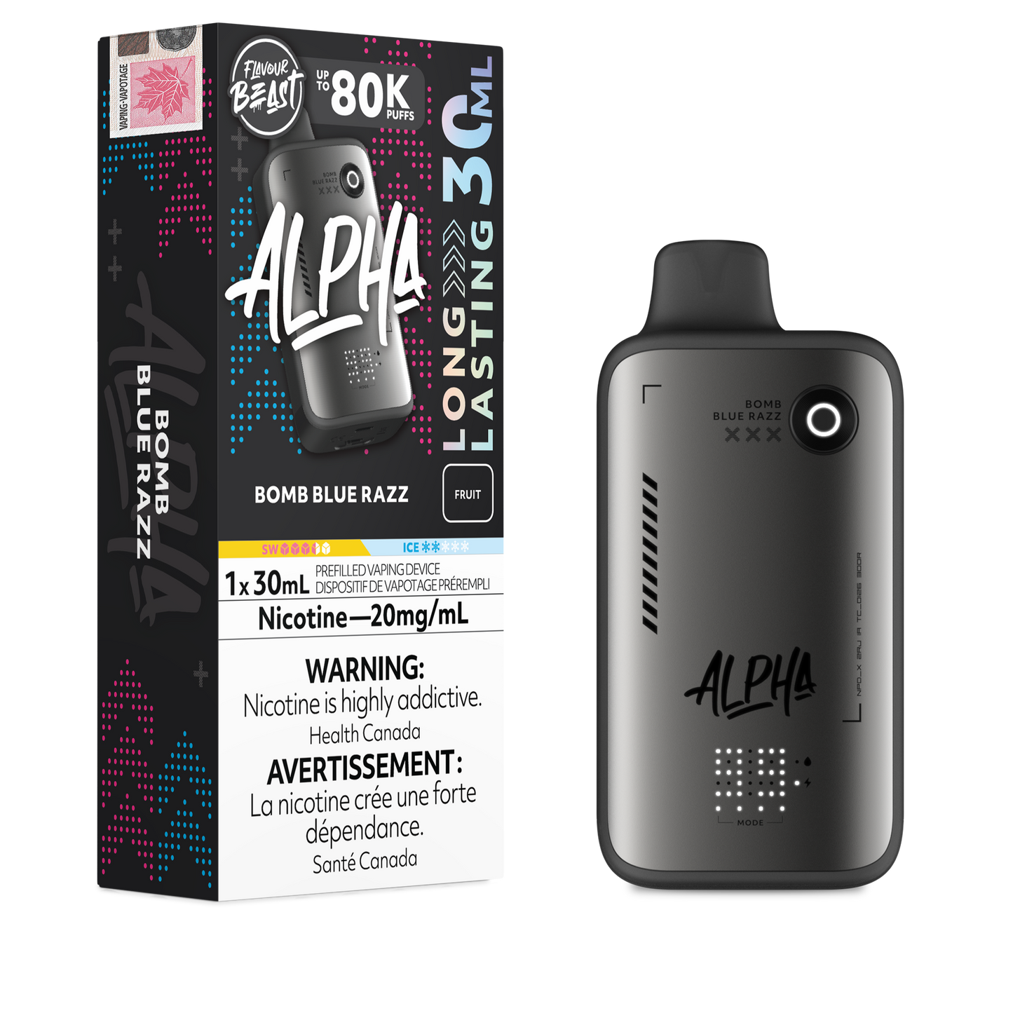 Flavour Beast Alpha Disposable - Bomb Blue Razz