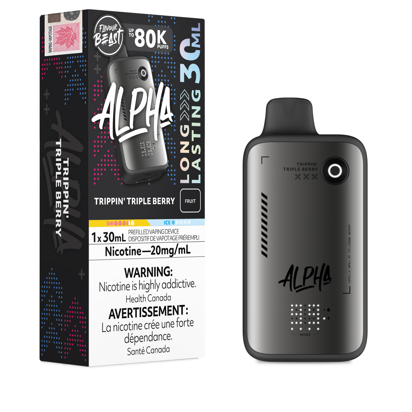 Flavour Beast Alpha Disposable - Trippin' Triple Berry