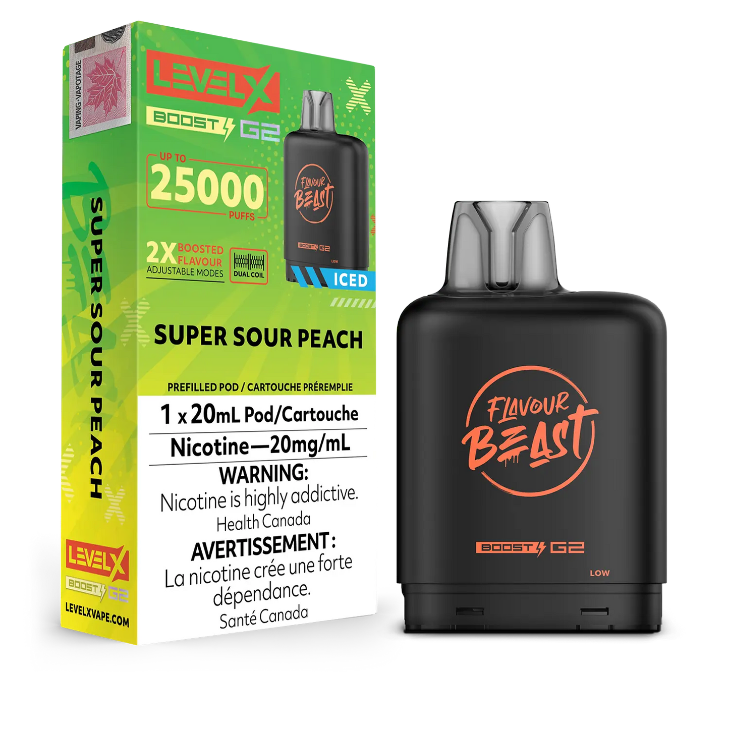 G2 Level X Flavour Beast Boost G2 - Super Sour Peach Iced (AB)