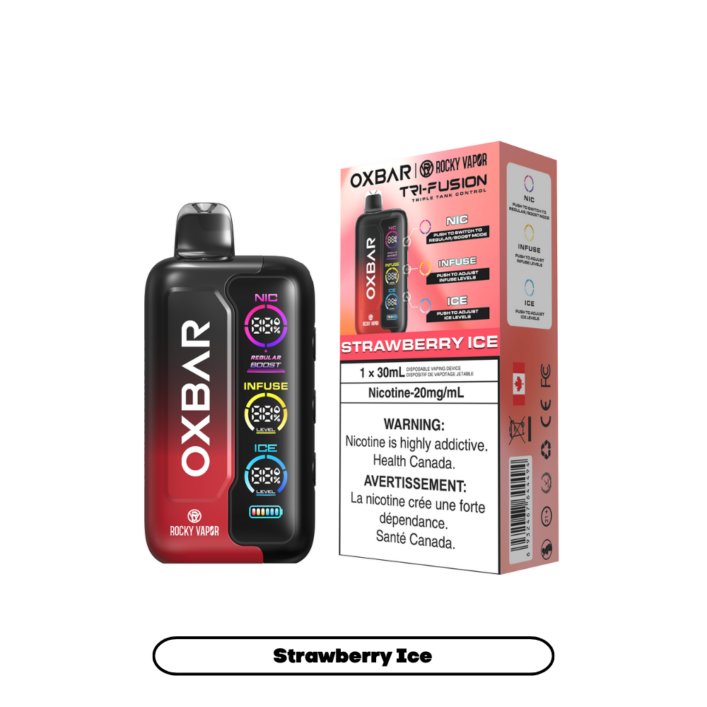 Rocky Vapor Oxbar Tri Fusion - Strawberry Ice (AB)