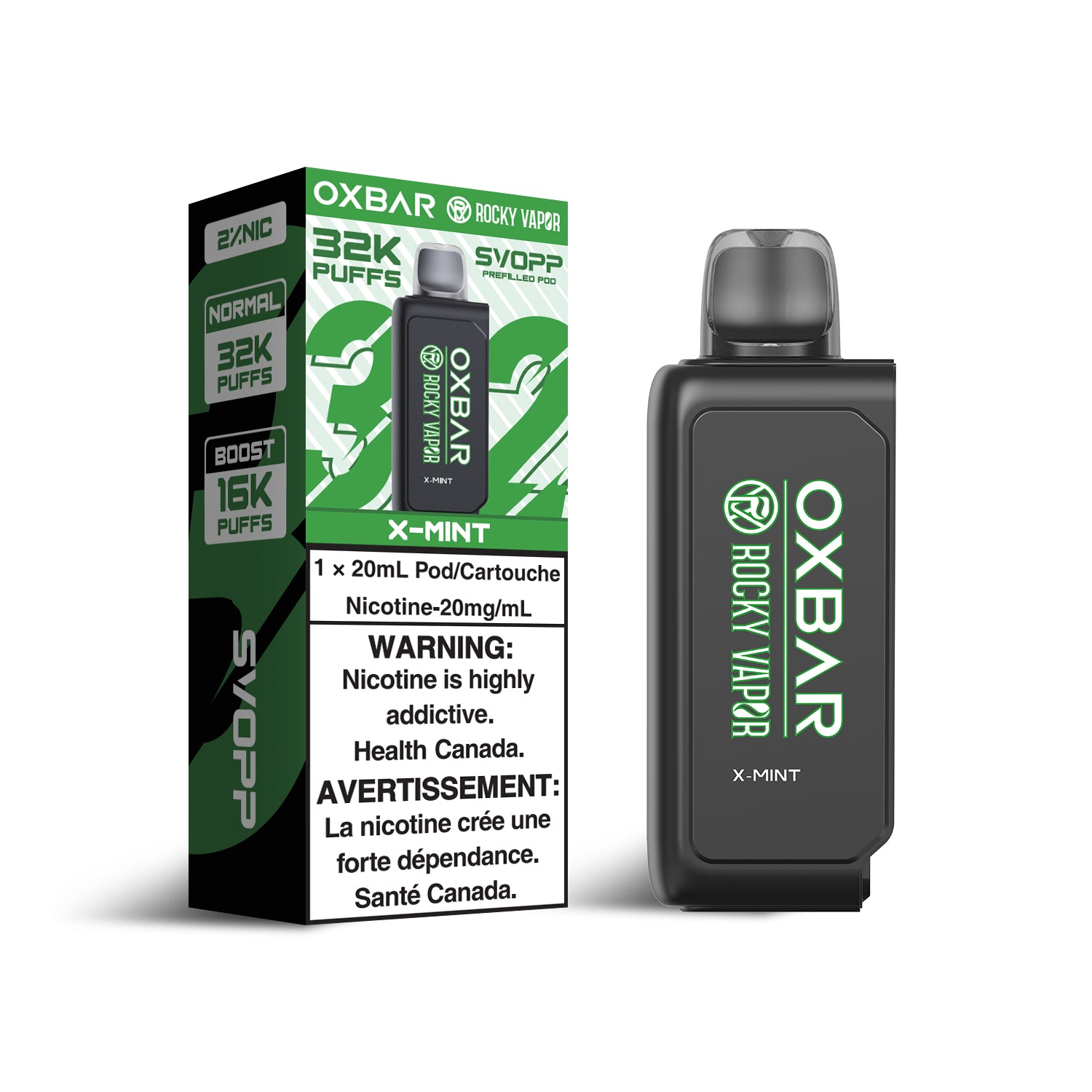 Oxbar SVOPP 32K - X Mint (AB) | Pre-Filled Pods | Edmonton Vape Shop + Delivery Vapecrave Oxbar SVOPP 32K - X Mint (AB) | Pre-Filled Pods | Edmonton Vape Shop + Delivery Vapecrave