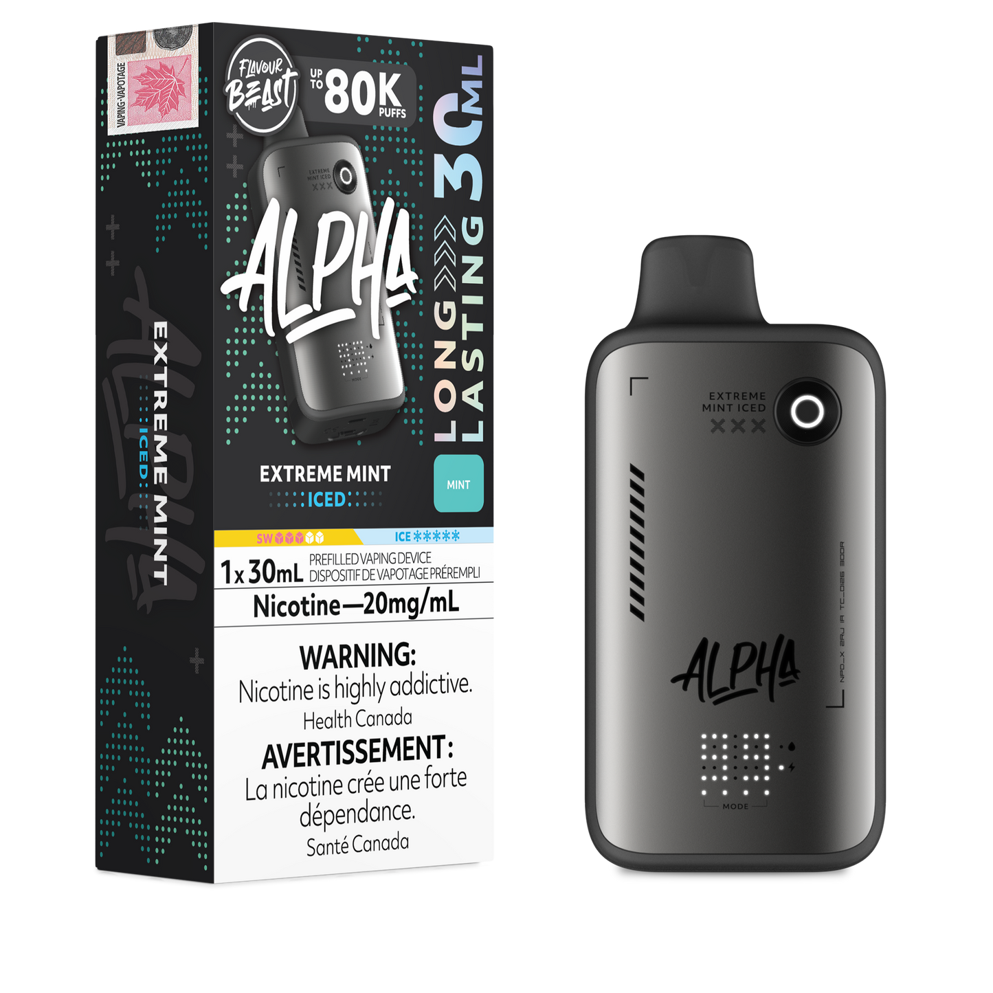 Flavour Beast Alpha Disposable - Extreme Mint Iced