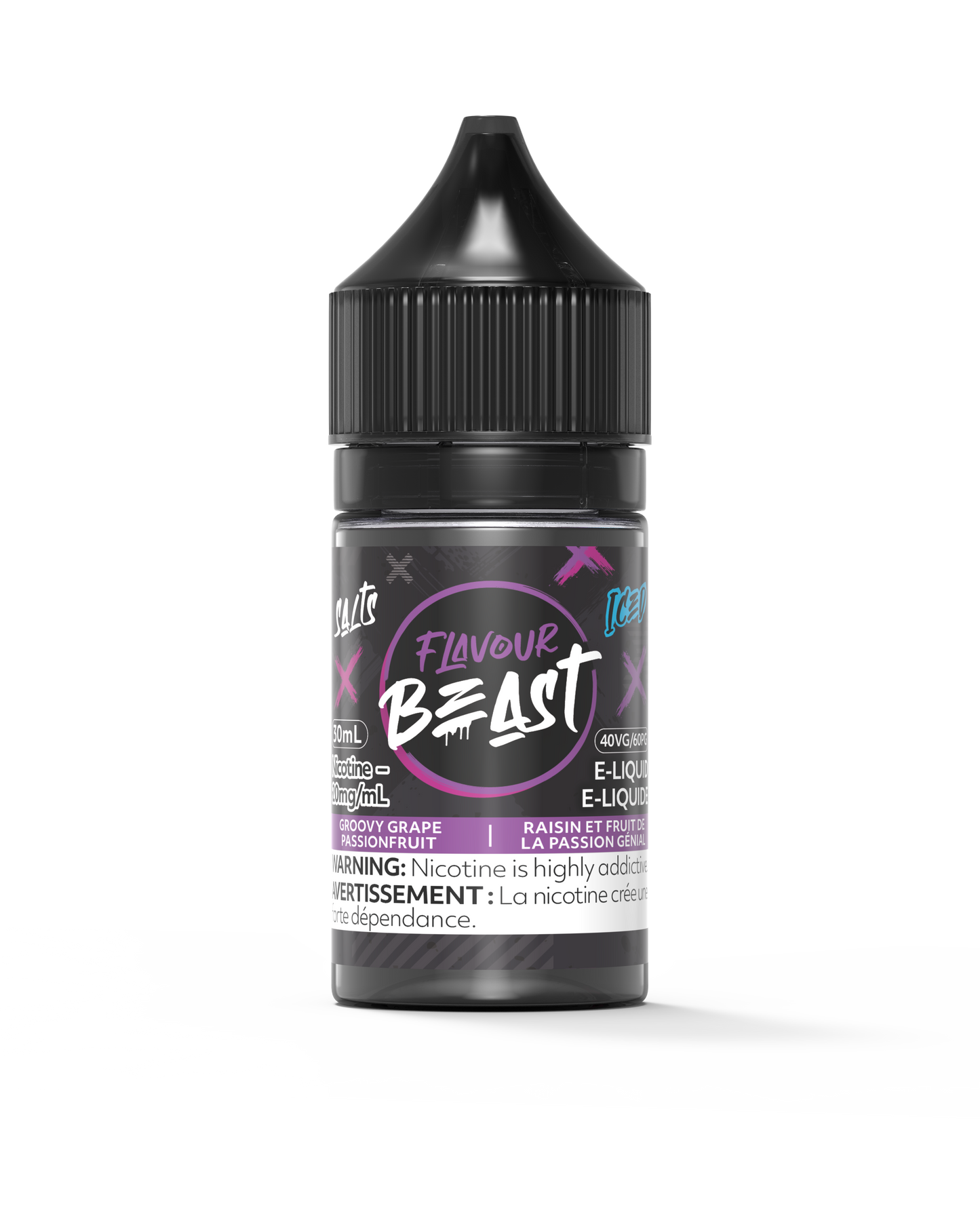 Flavour Beast E-Liquid -Groovy Grape Passionfruit Iced