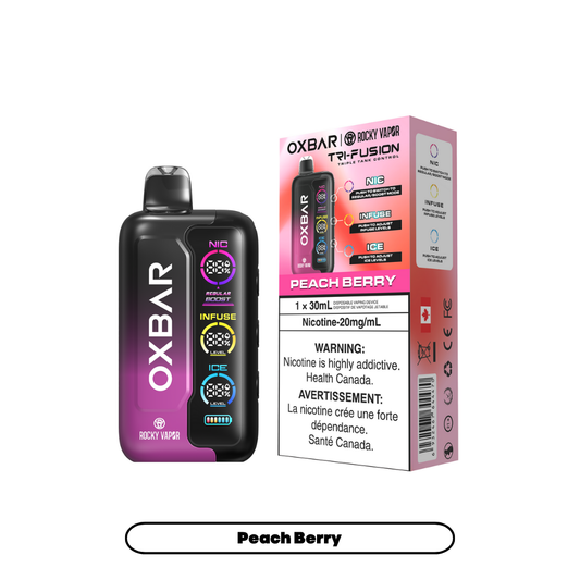 Rocky Vapor Oxbar Tri Fusion - Peach Berry  (AB)
