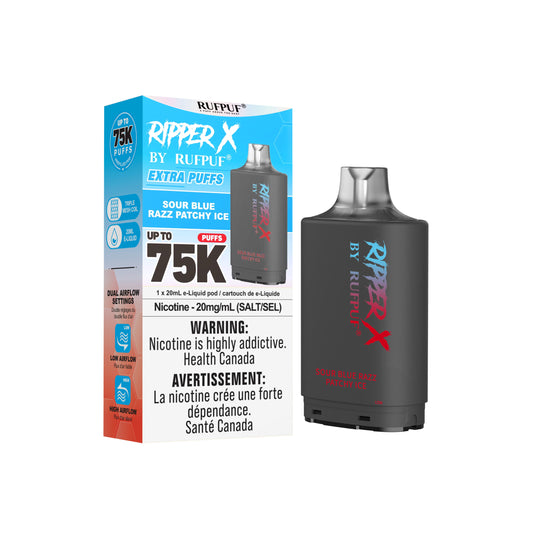 Ripper X 75K - Sour Blue Razz Patchy Ice (AB)